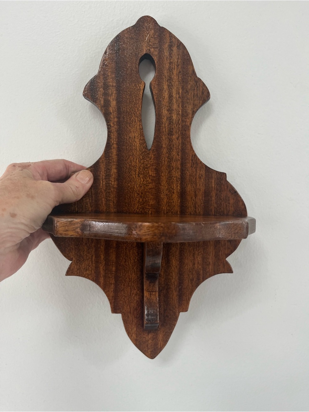 Vintage Wood Corbel Curio Shelf